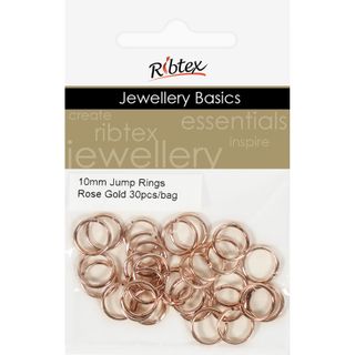 Jump Rings 10mm Rose Gold 30Pcs