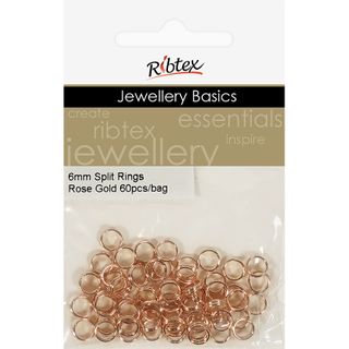 Split Rings 6mm Rose Gold 60Pcs