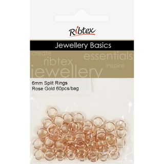 Split Rings 6mm Rose Gold 60Pcs