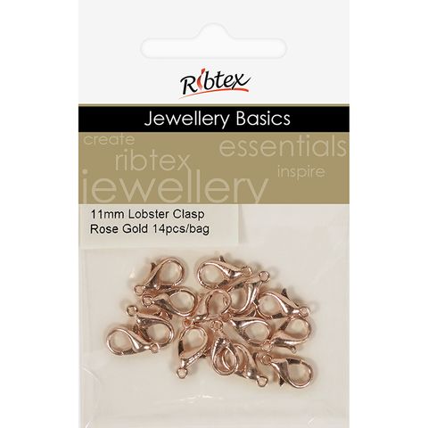 Lobster Clasp 11mm Rose Gold 14Pcs