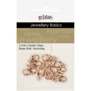Lobster Clasp 11mm Rose Gold 14Pcs