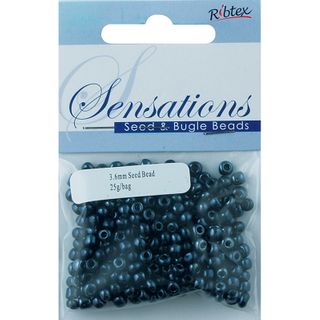 Bead Glass Seed 3.6mm Steel Blue 25G
