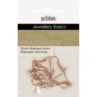 Shepherd Hook 20mm Rose Gold 10Pcs