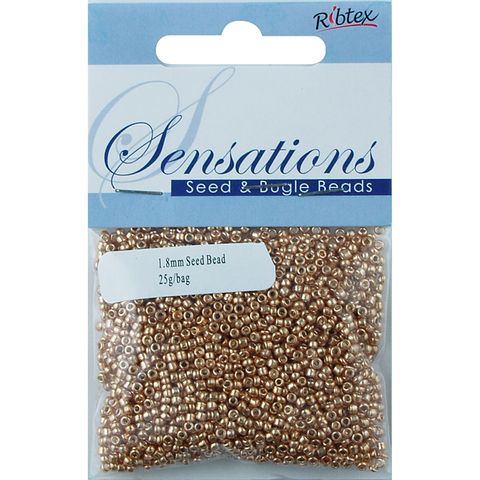 Bead Glass Seed 1.8Mm Pale Gold 25G