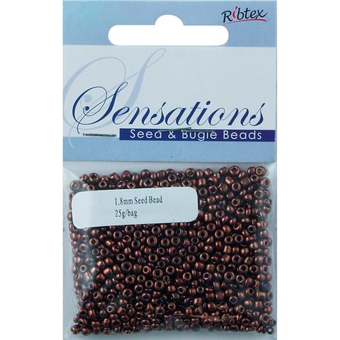 Bead Glass Seed 1.8mm Copper 25G