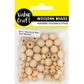 BEAD WOOD ROUND 12MM + 8MM NATURAL 55PC