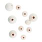BEAD WOOD ROUND 12MM + 8MM NATURAL 55PC