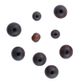 BEAD WOOD ROUND 12MM  + 8MM BROWN 55PCS