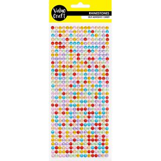 CRAFT RHINESTONES 5MM ROUND MULTI