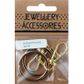 Jf Key Ring Chain With Clasp Gold 2Pc