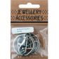 Jf Key Ring Chain With Clasp Silver 2Pc