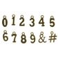 Jf Charms Numbers Boho Gold 12Pc