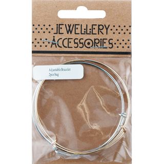 Bracelet Adjustable Silver Gold 2Pc