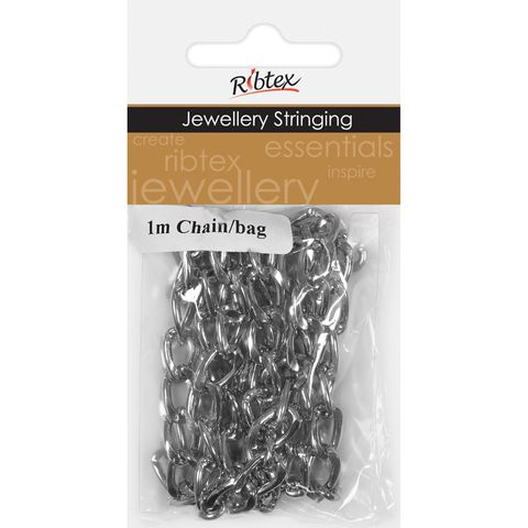 Chain Flat Snake Silver 1m