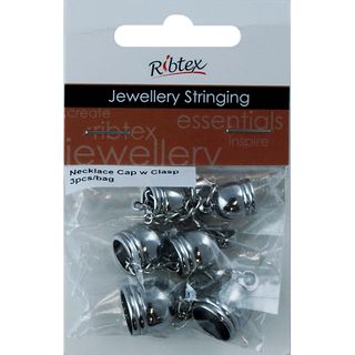 Silver Necklace Cap With Clasp  3 Pieces