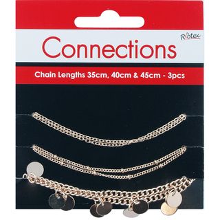 Chain Plain   Ball   Disc Gold 3Pcs