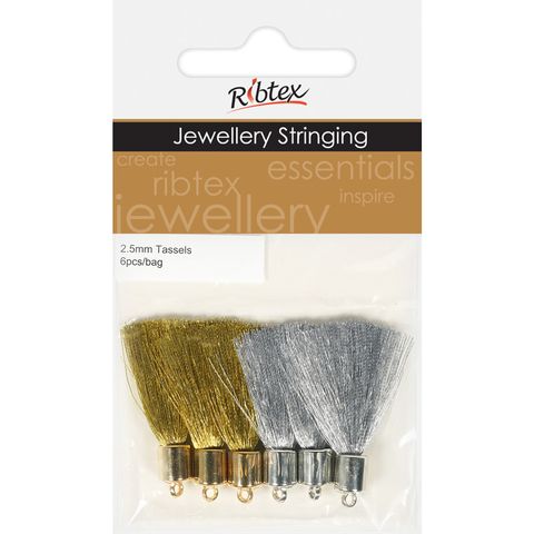 Jf Tassel 2.5Mm Gold-Silver 6Pc