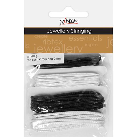 Jf Cord Waxed Black-White 8M