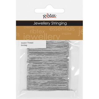 Jf Elastic Stretch Thread Silver 6M