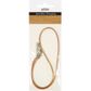 Necklace Leather Metal Gold 45cm 1Pc