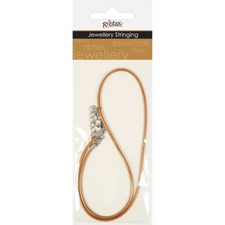 Necklace Leather Metal Gold 45cm 1Pc