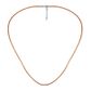 Necklace Leather Metal Gold 45cm 1Pc