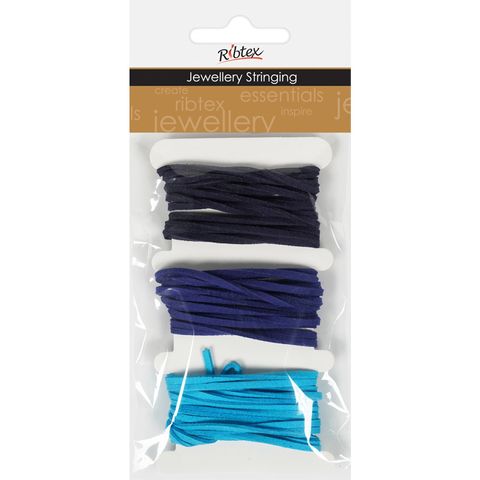 Faux Suede Thonging 2.5mm Blue 6m