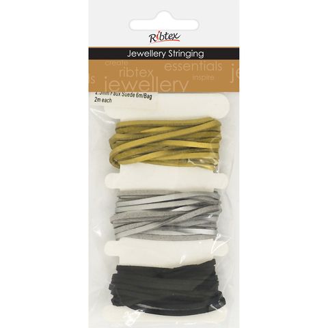 Thonging Simulated Leather 3mm Gold 6m