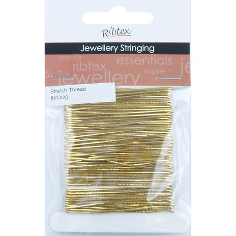 Jf Elastic Stretch Thread Gold 6M