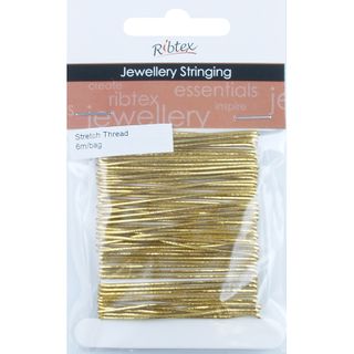 Jf Elastic Stretch Thread Gold 6M