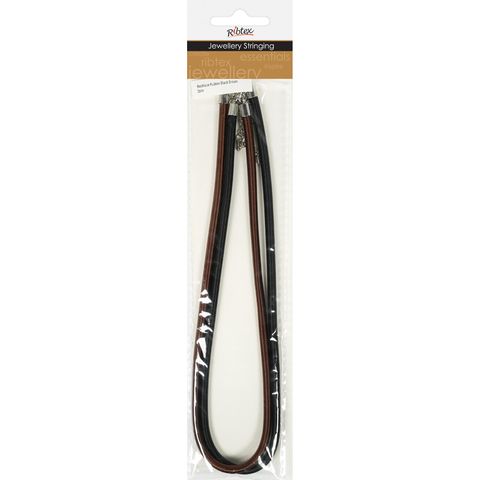 Necklace Rubber Brown Black 2Pcs