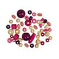 Bead Bp Wood Pink-Purple-White Asst 55G