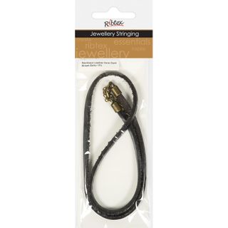 Necklace Leather 5mm Dark Brown Boho 1Pc