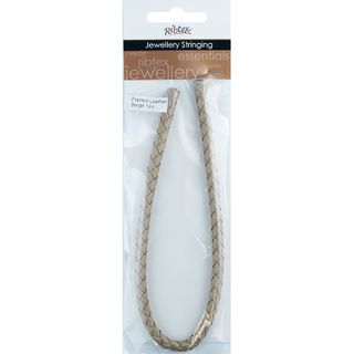 JF CORD PLAITED LEATHER BEIGE 30CM-1PC
