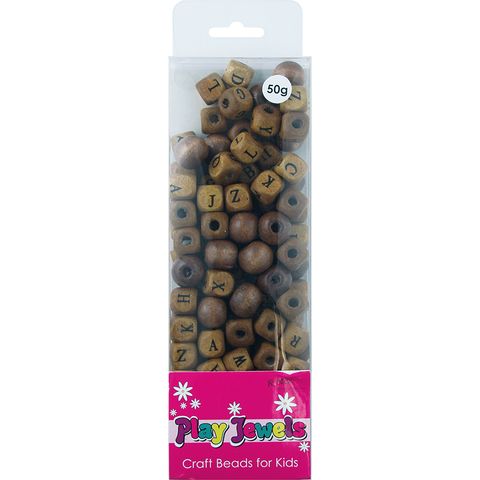 Bead Blister Pack Asst Wood Dk Bwn 50G