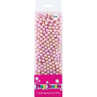 Bead Bp Pink Asst 6Mm Pearls 80G
