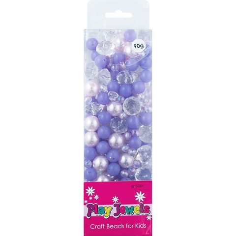 Bead Bp Lilac Asst Pearl-Crystal Ab 90G