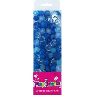Bead Bp Asst Blue Plastic Beads 90G
