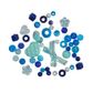 Bead Bp Asst Blue Plastic Beads 90G
