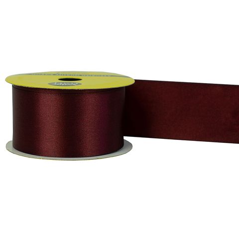 RIB 38MM POLYESTER SATIN  BURGUNDY 3M