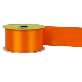 RIB 38MM POLYESTER SATIN  ORANGE  3M