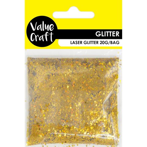 CRAFT GLITTER LASER 1 24 GOLD  20G