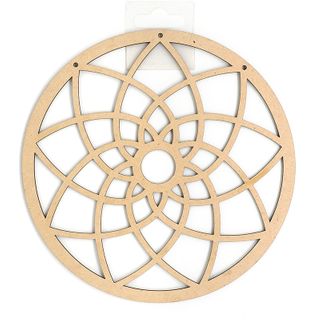 WOOD DREAM CATCHER 16CM DIAM 1PC
