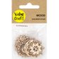 WOOD FLOWER SHAPES ASSORTED 9PC