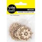 WOOD FLOWER SHAPES ASSORTED 9PC
