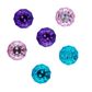 RHINESTONE BUTTONS PASTEL 20PCS