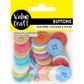 BUTTON 2CM MEDIUM RND ACRYLIC AST 50PC
