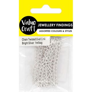 JF CHAIN TWIST OVAL LINK 5x3MM BR SLV 1M