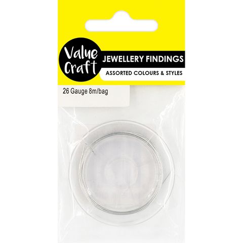 JF DESIGNER WIRE 26 GAUGE SILVER 8M