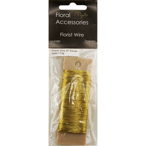 Florist Wire 26Gauge Gold 113G